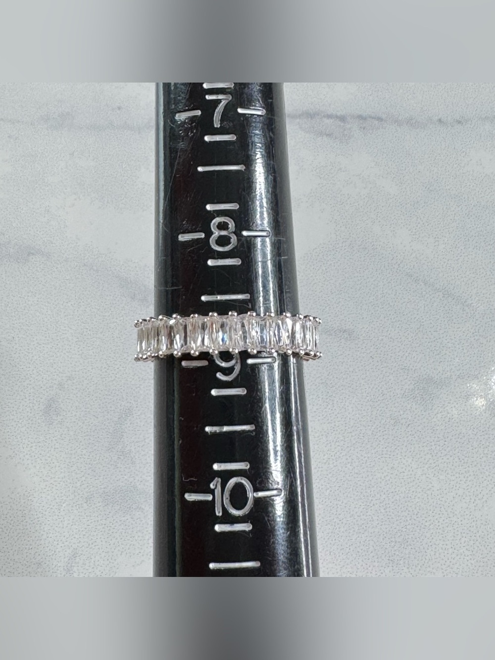Vertical Baguette Full Eternity Band - Size 9